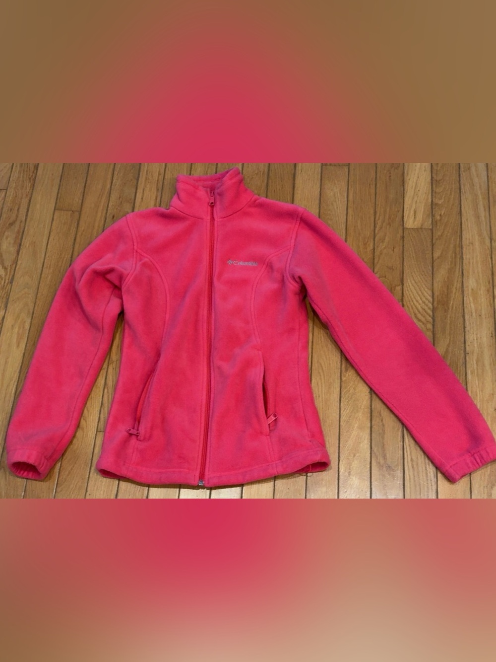 Columbia Women's Pink Fleece Jacket - Zip Front, XS